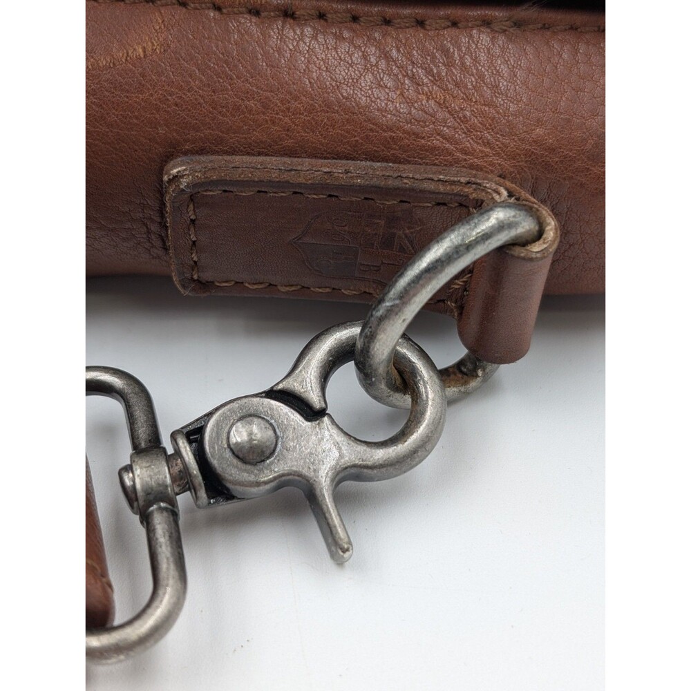 The British Belt Company Genuine Leather Messenger Bag Satchel Briefcase Brown - Picture 16 of 16